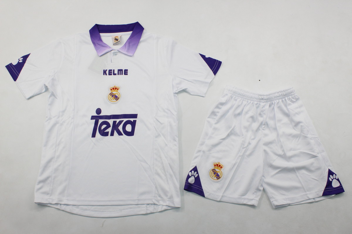 Kids-Real Madrid 97/98 Home Soccer Jersey